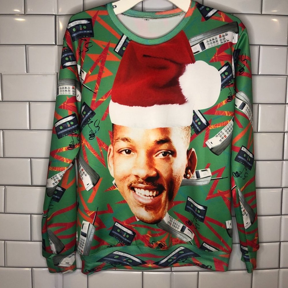 90's Will Smith Ugly Christmas Sweater Sweatshirt - S